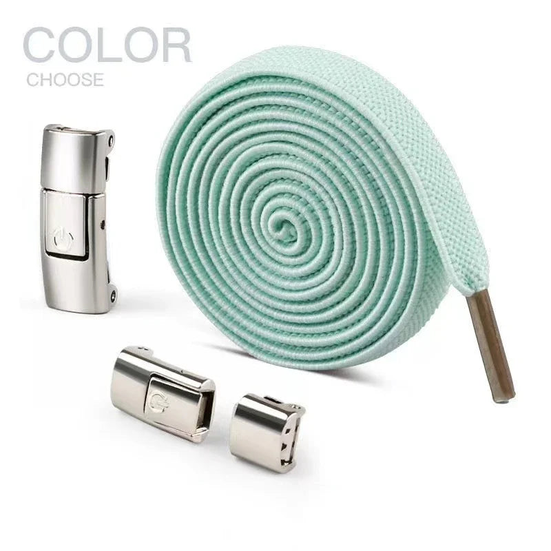 New Press Lock Shoelaces Without ties Gradient Flats Elastic Laces Sneakers Kids Adult No Tie Shoe laces for Shoes Accessories