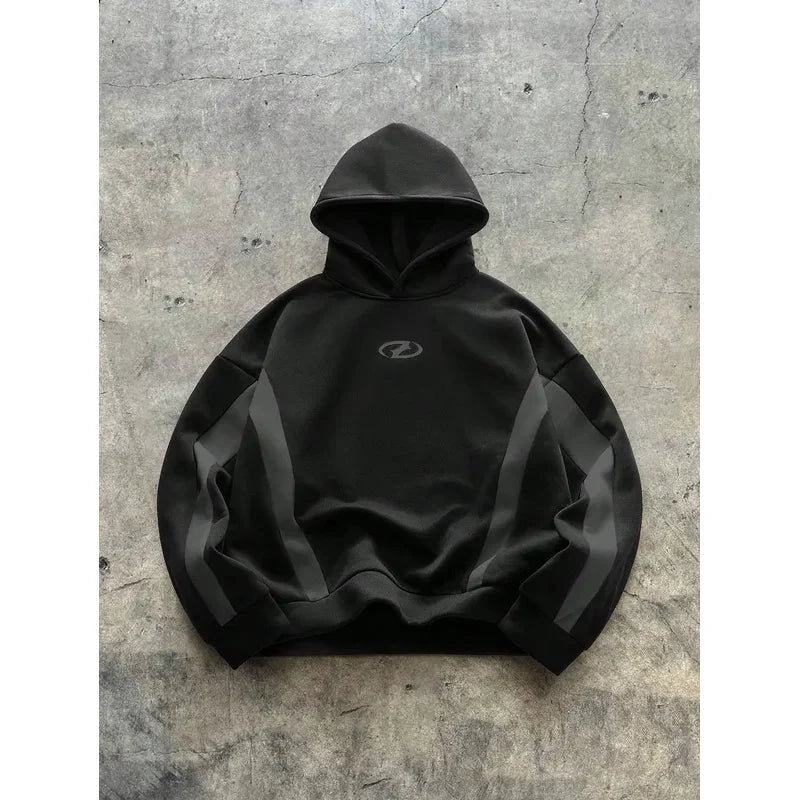 The new men's hooded sweatshirt for Spring and Autumn 2025 is casual fashionable and comfortable with 3D pattern printing