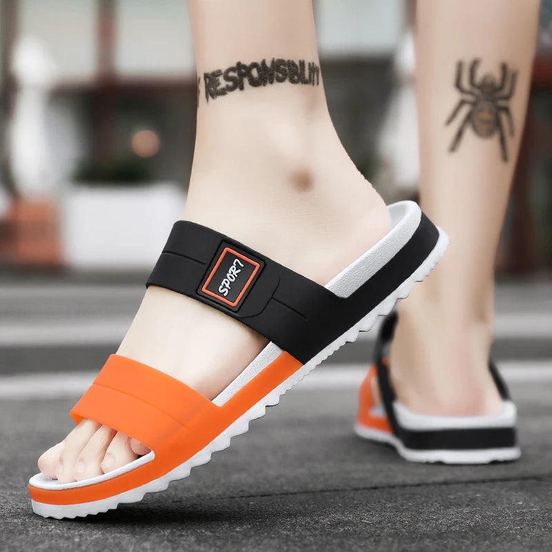 New slipper men's non-slip jelly sports casual wear-resistant sandals men wear flip-flops on the beach sandals