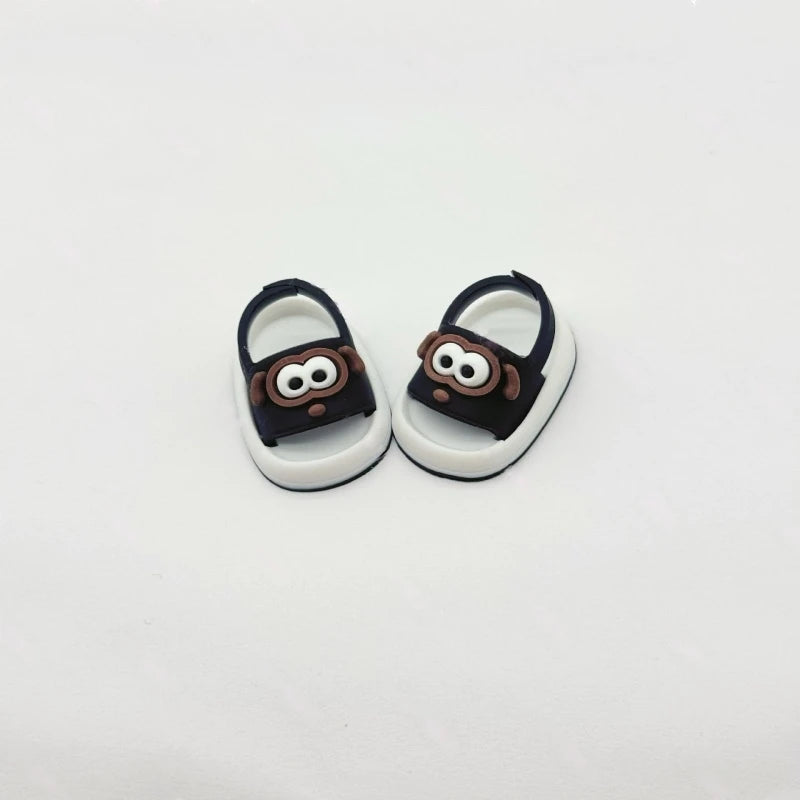 Suitable for Labubu Doll Mini Cute Dressing Sandals 17cm V1 V2 V3 Fashion Slippers DIY Clothing Accessories Toy Birthday Gift