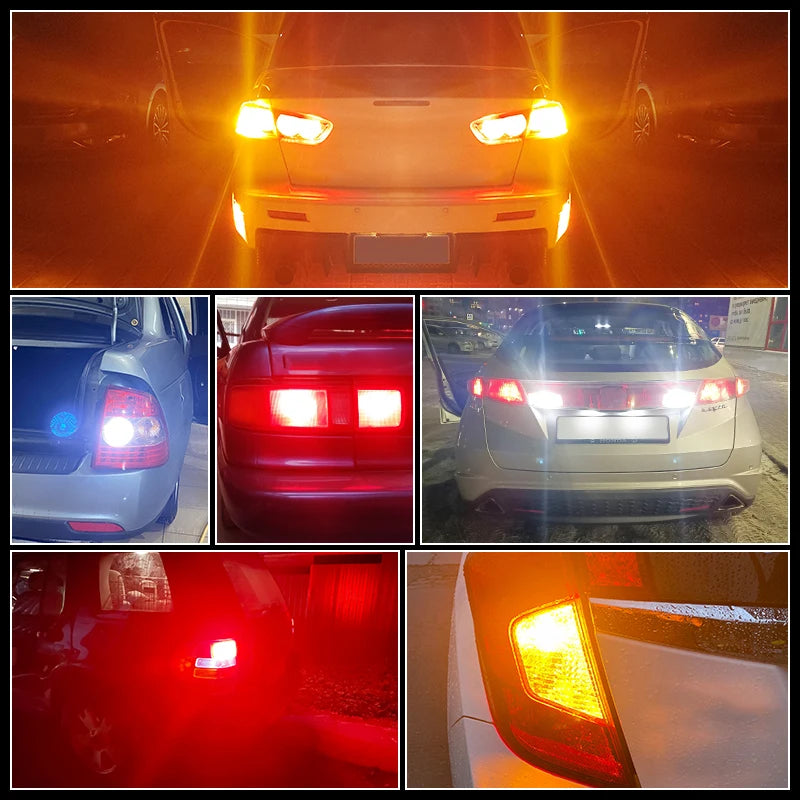 Yirui 2pcs Automobile Accessory LED Canbus 3030 36SMD Turn Signal Light Anti-strobe 1156 1157 7440 7443 With Fan Tail Brake Bulb