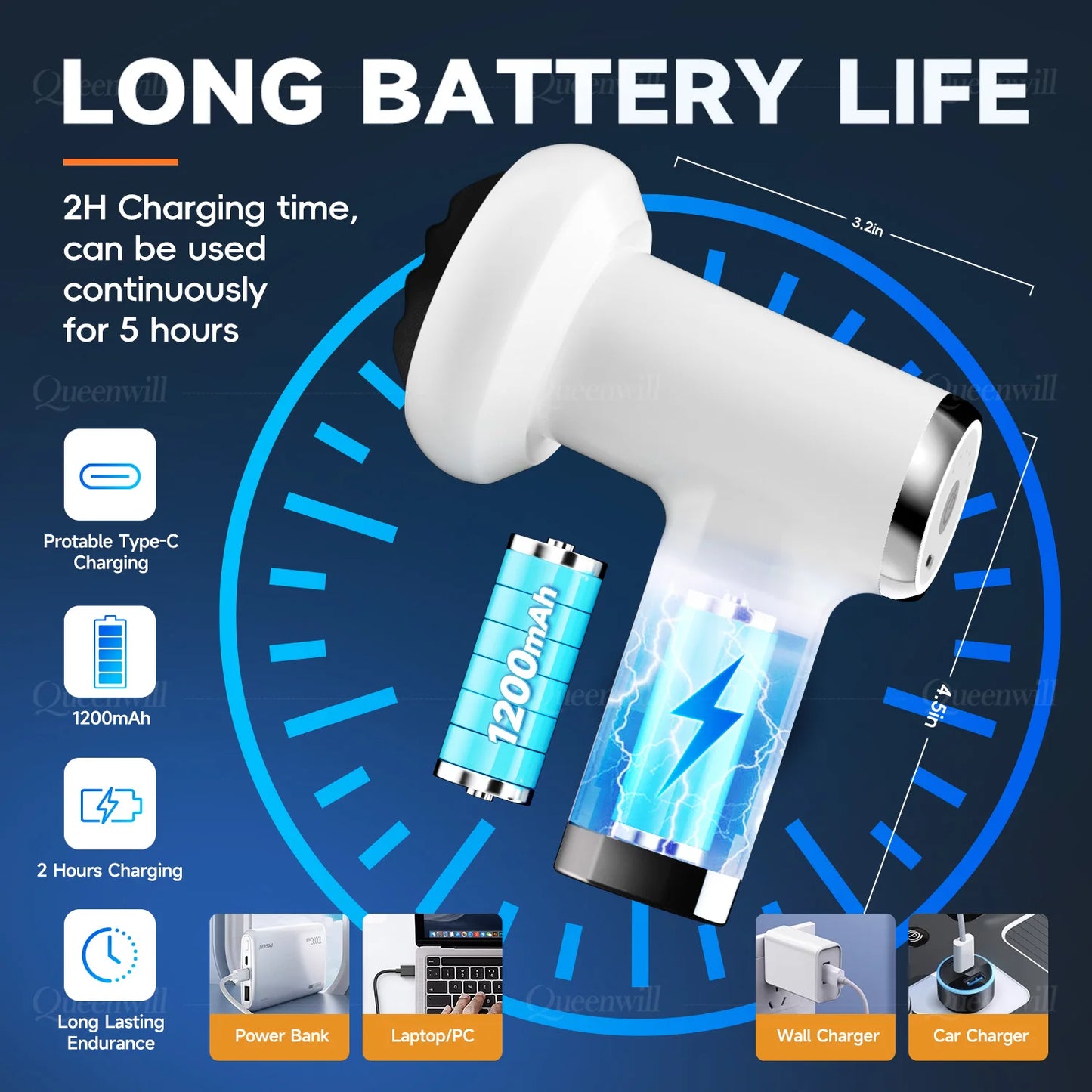 Portable Body Shaping Massager Massage Gun Deep Muscle Tissue Massage Device For Relaxing Fitness Weight Loss 6 Gears,Ideal Gift