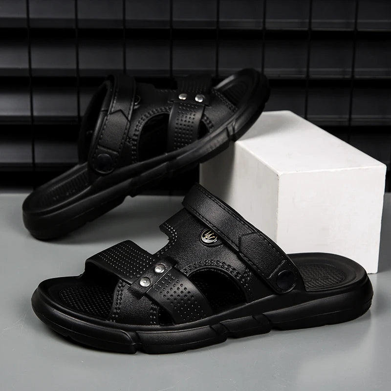 2024 Summer Men's Sandals EVA Slippers For Men's Dual-Wear Sandals Thick Sole Outdoor Casual Beach Shoes Male Fashion Slippers