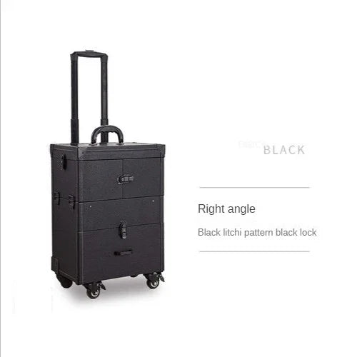 Travel Cosmetic Trolley Case Tattoo Storage Toolbox Multifunctional Makeup Case Professional Beauty and Nail Trolley Luggage
