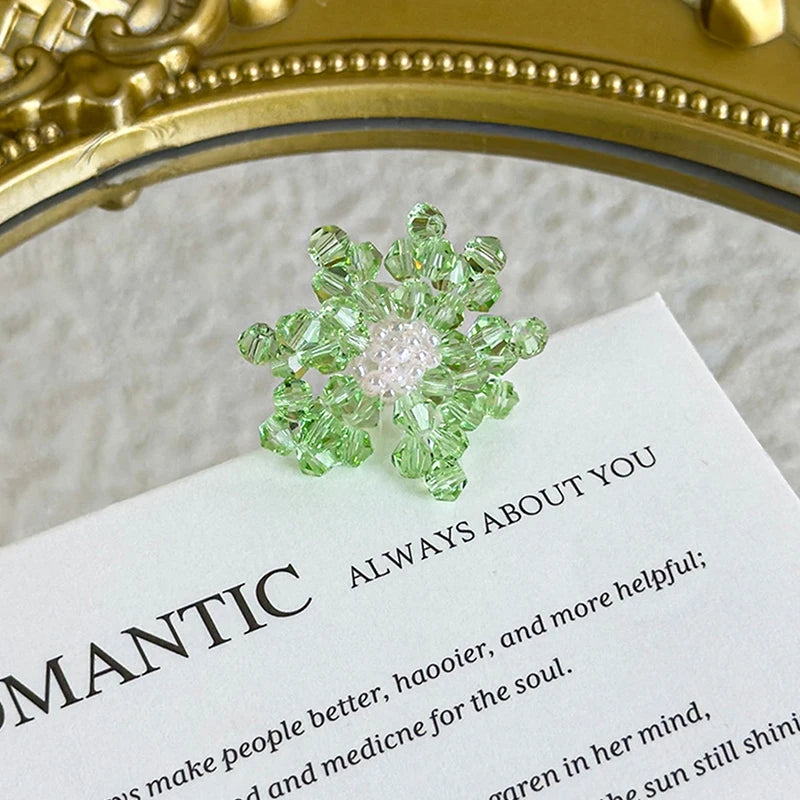 Crystal Handcrafted Beaded Jelly Shoes Shoes Buckles Sandals Accessory DIY Decorative Shoe Flower Slippers Jewelry Accessories