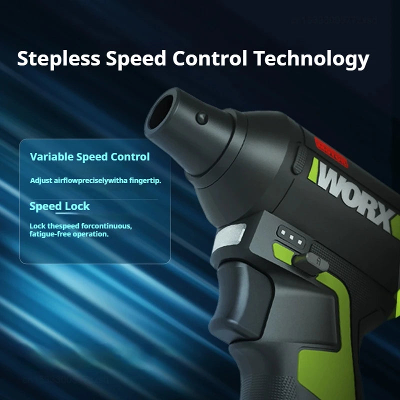 WORX WU094 12V Brushless Cordless Electric Cyclone Duster Blower Turbo Fan Stepless Speed Handheld Jet Fan Dust Blowing Tool