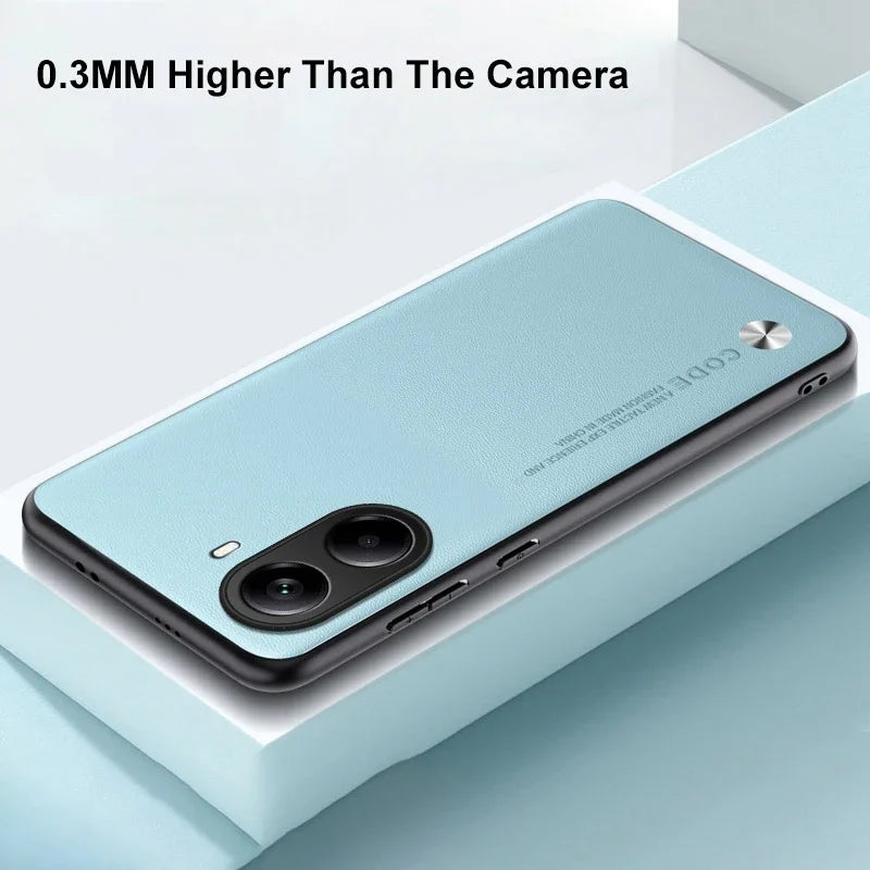 Luxury Leather Phone Case For Xiaomi Poco X7 Pro 5G X7Pro Protective Cover Matte Silicone Shockproof Case For PocoX7 Pro Coque