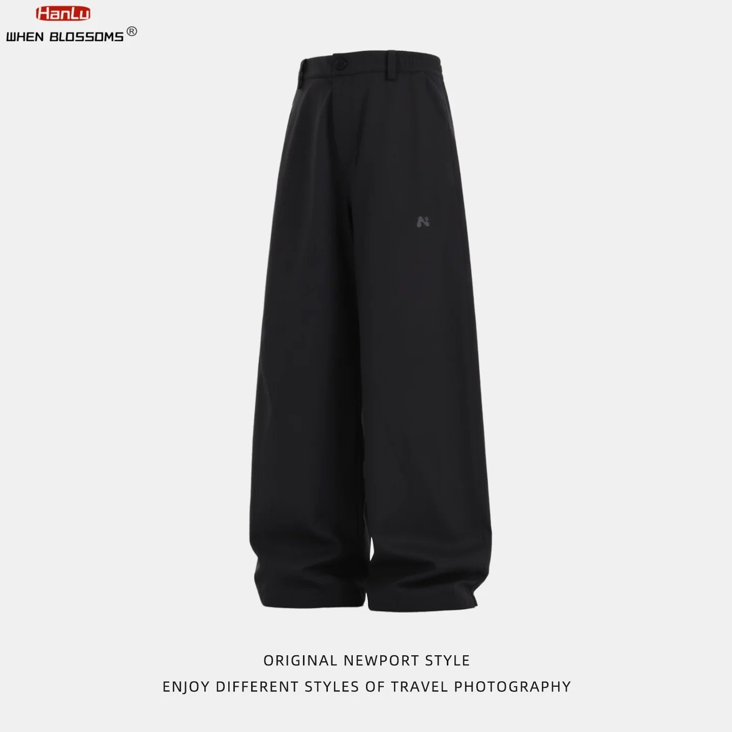 Men's Technical Cargo Pants Panel Design J-Cut Water-Resistant Outdoor Workwear Parachute Pants Loose Fit Spring