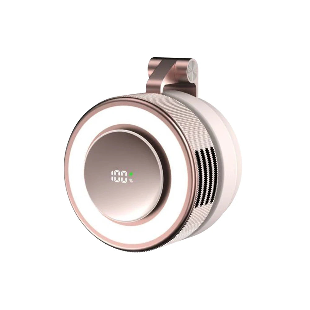 Portable Fan Mini Fan For Home Outdoor USB Rechargeable Magnetic Lamp Fan Rotating Collar Clamped Bladeless Bracket Fan