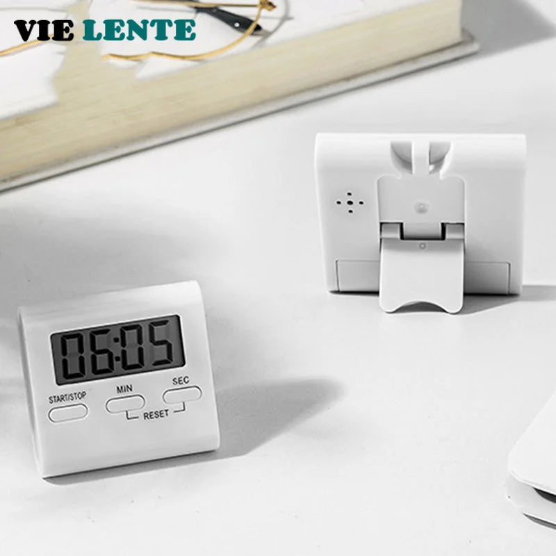 Digital Kitchen Timer Cooking Timer LCD Digital Manual Countdown Timer Mechanical Digital Kitchen Timer Magnetic Kitchen Gadgets