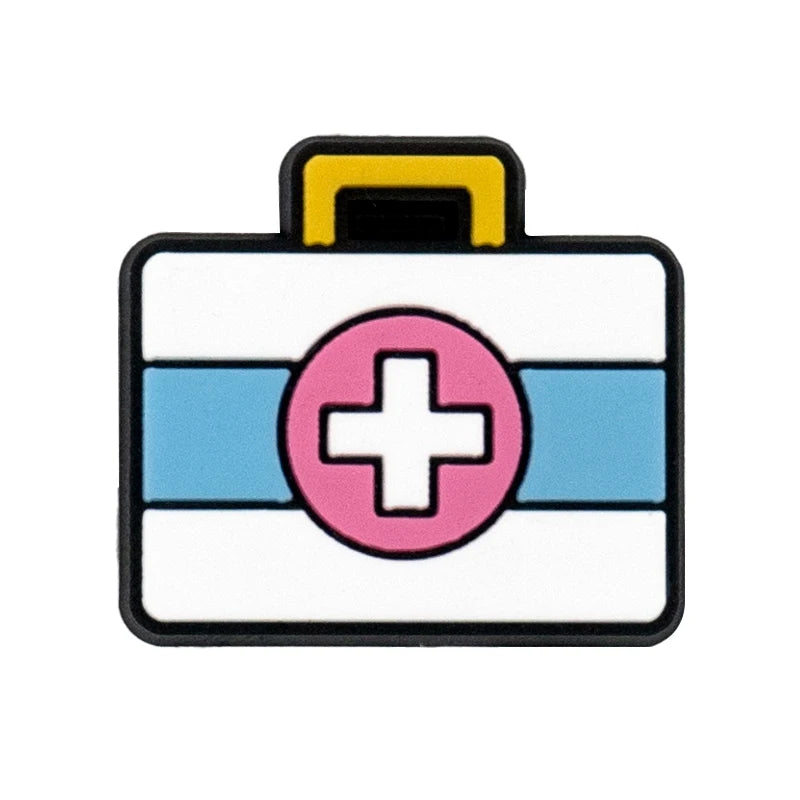 1/50PCS Cute Medical Style Shoe Charms,Heart Nurse Pill Pin Accessories for Sandals,Stethoscope Dental Shoes Clogs Buckle