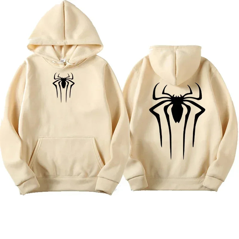 Men's sweatshirt fashion spider print hoodie adult casual sports top autumnandwinter outdoorHarajuku hooded menandwomen clothing