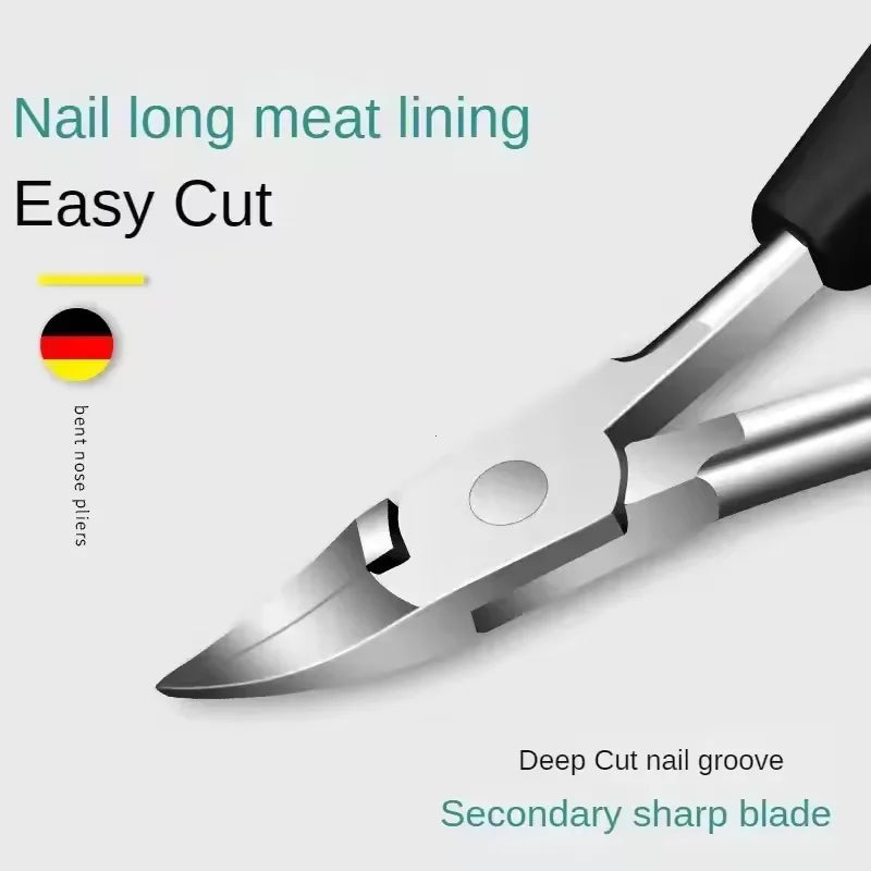Stainless Steel Nail Clippers Trimmer Ingrown Pedicure Care Professional Cutting Tools for Feet Toenail Paronychia Improved