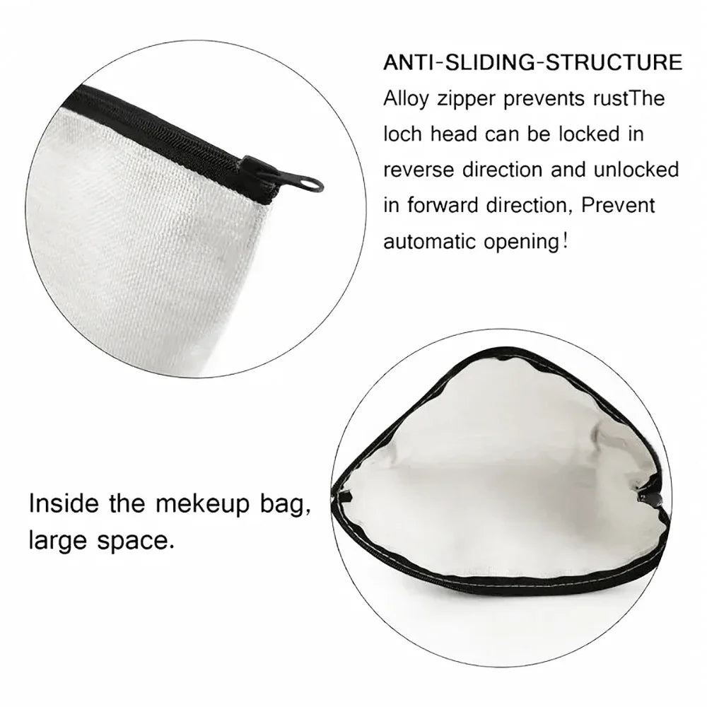 Animal Tree Printing Cosmetic Bag Foldable Lightweight Zipper Closure Makeup Bag for Women and Girls