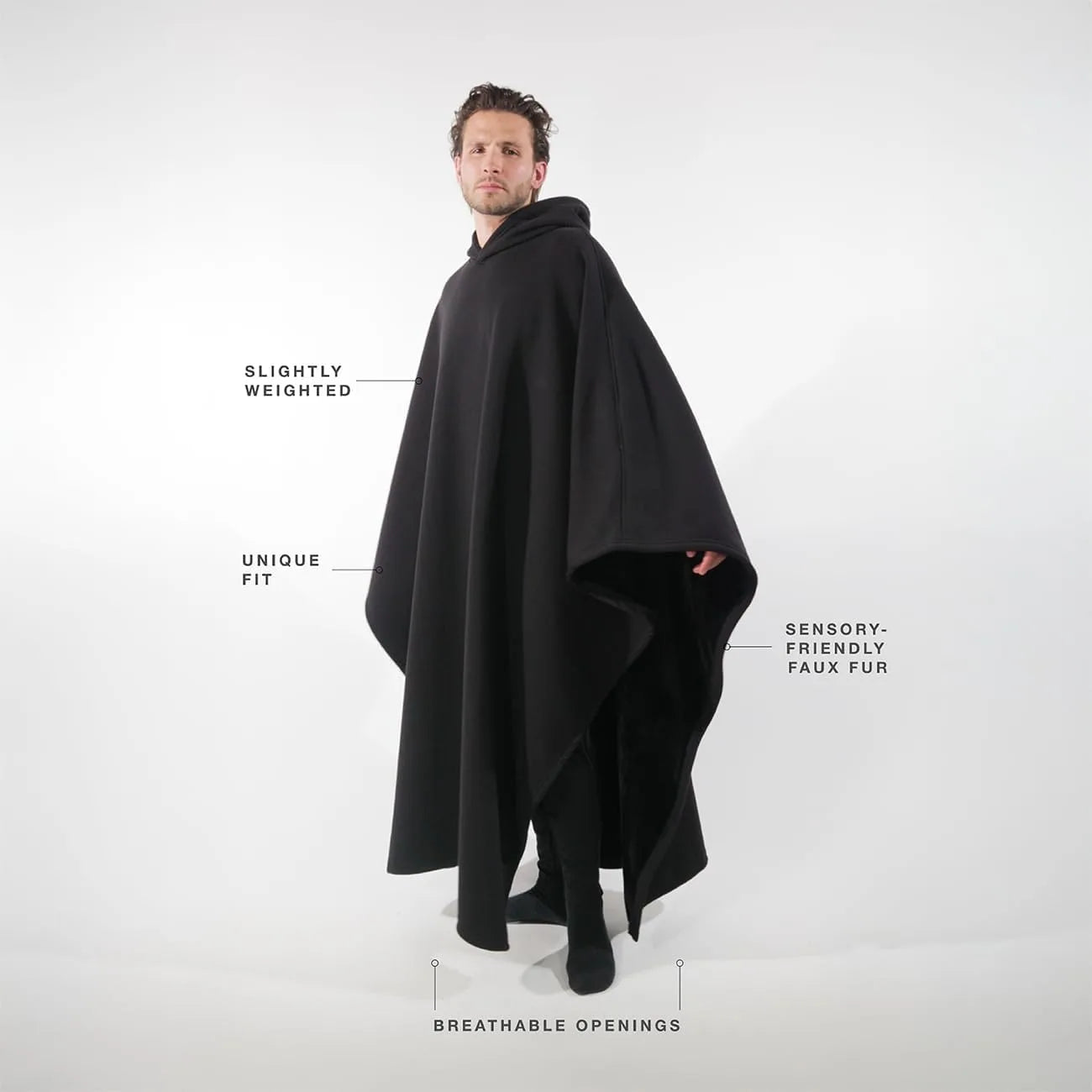 Eden Hoodie Unisex Oversized Hoodie Cloak light weight Super Warm Ultra-Soft Faux Fur Liner Winter Cloth Gift for Christmas