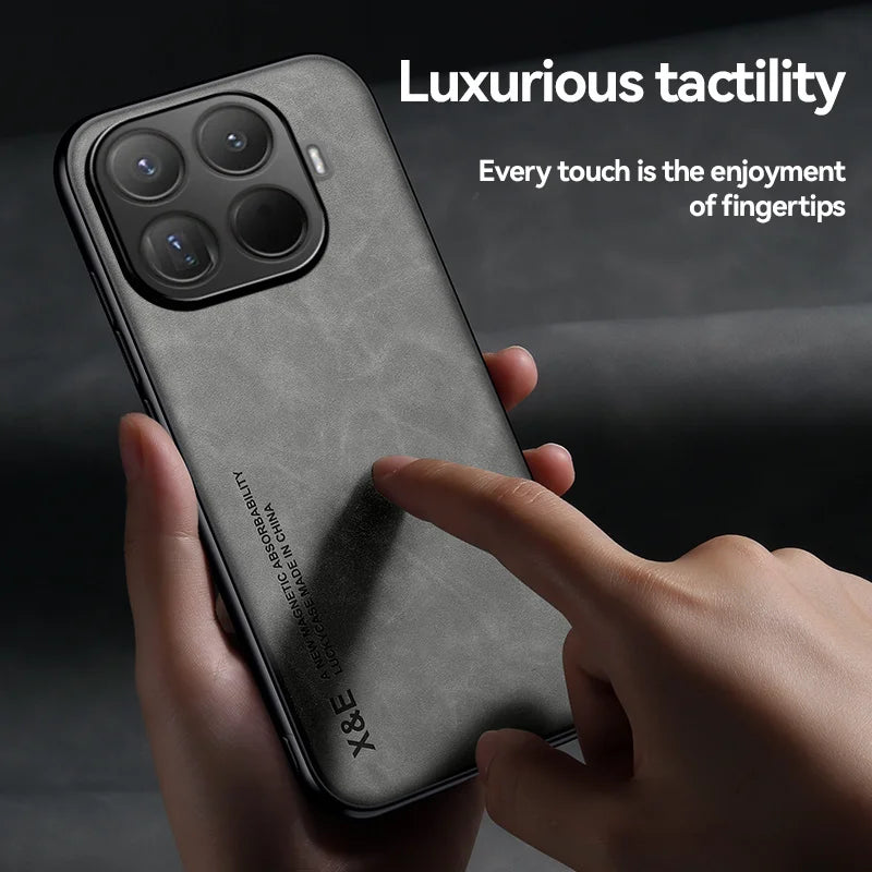 For Xiaomi 15T Pro 5G Case Soft Leather Magnetic Holder Phone Case For Xiomi Xiaomy Mi15T Mi 15T 15 T Pro Shockproof Back Cover