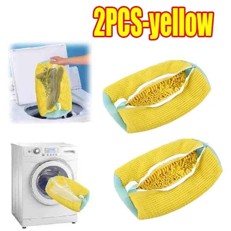 Reusable Plastic Shoe Laundry Bag - Sneaker Cleaning Kit, Ideal for Home Storage and Travel，round for Sneakers and Shoes