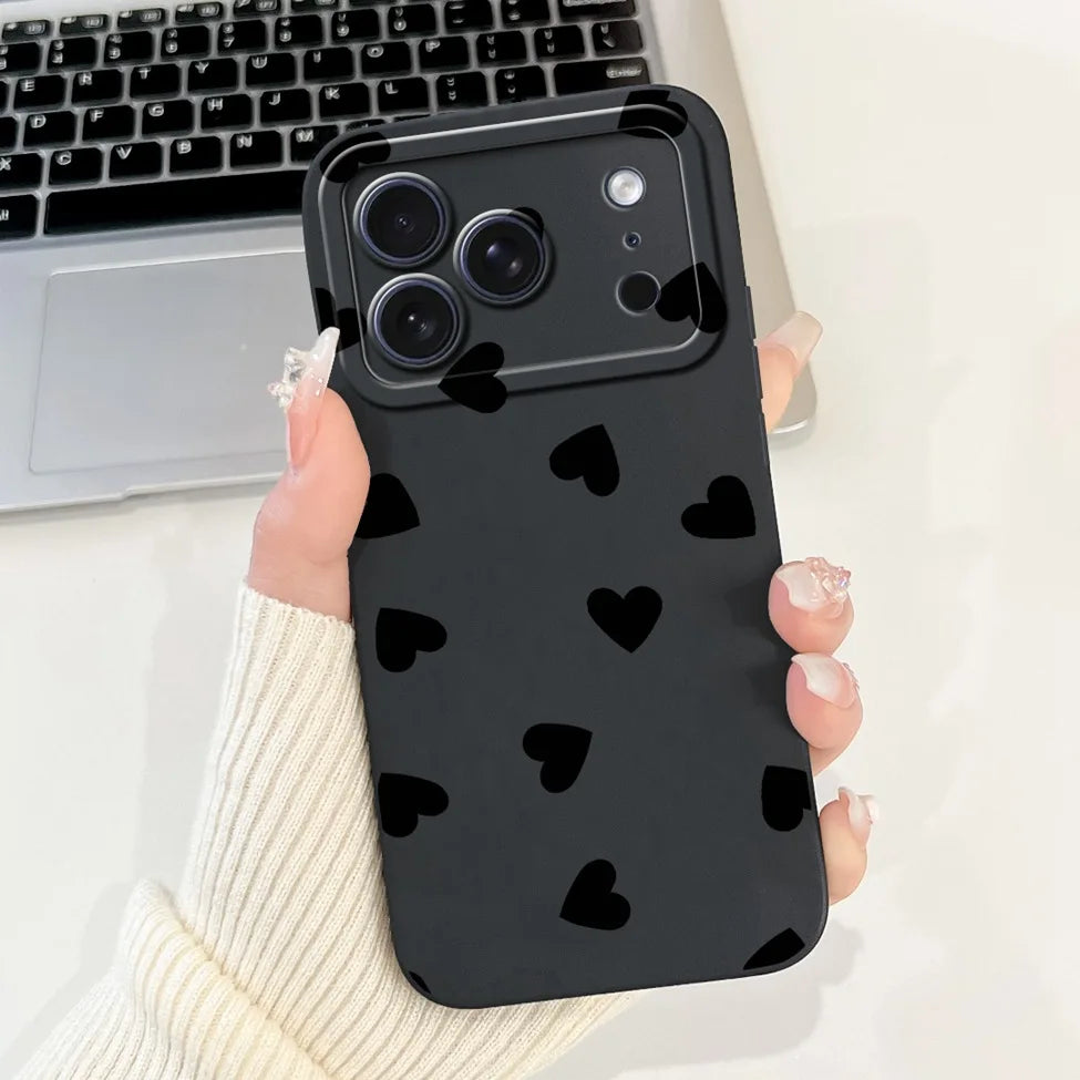 For iPhone 17 Pro Case Silicone Luxury Flowers Cute Kawaii Funny Painted Cover For iP 17 Pro Phone Case A3256 A3522 A3523 A3524