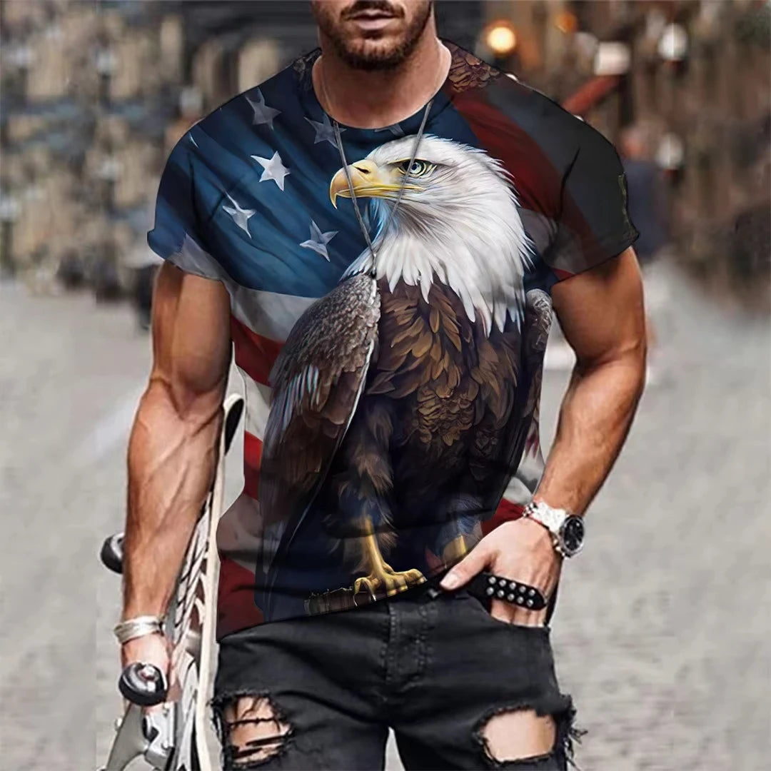 Tiger and Lion Graphic T-Shirt - Men's Breathable Quick-Drying Sports T-Shirt 3d Printing Autumn Sports Leisure Men's T-Shirt