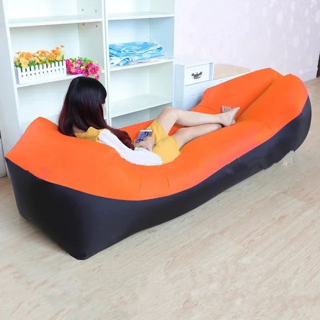 NNEOBA Trend Outdoor Products Fast Infaltable Air Sofa Bed Good Quality Sleeping Bag Inflatable Air Bag Lazy bag Beach Sofa 240*70cm