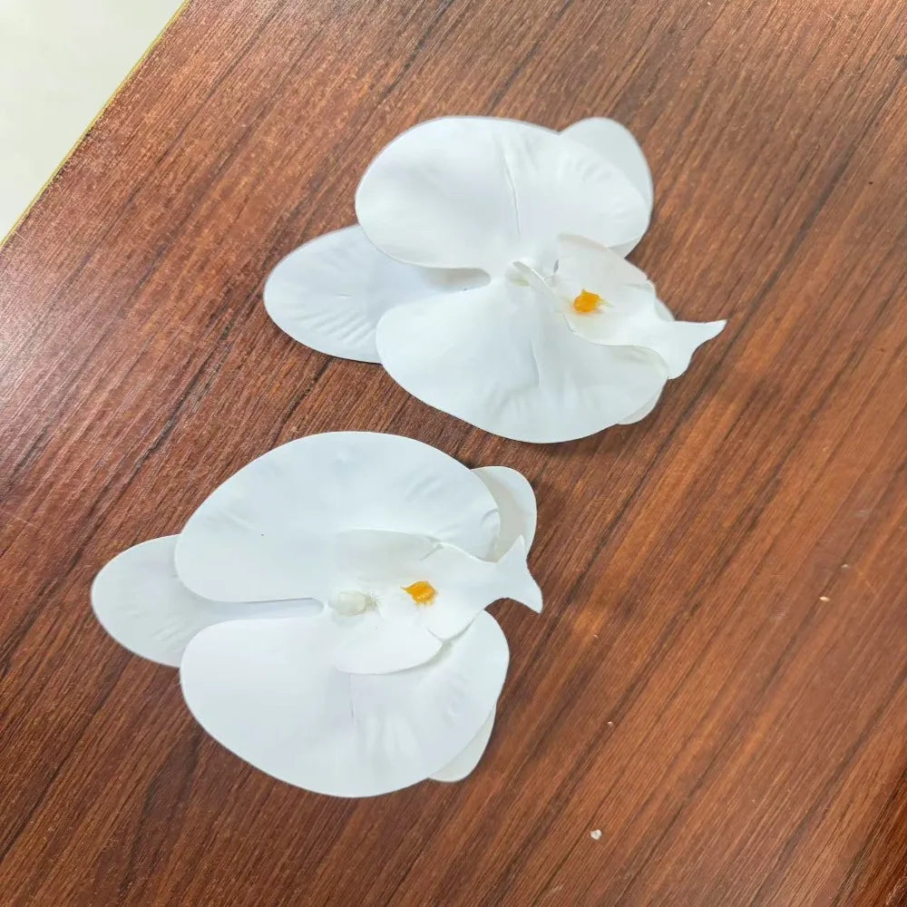1Pair Thai Fairy Butterfly Flower Shoe Buckles Phalaenopsis Shoe Flower Sandals Sweet Butterfly Orchid Shoe Accessory Shoe Clips