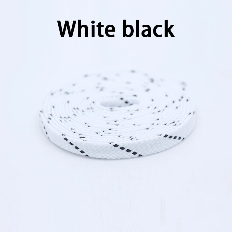 1Pair Mixed Color Shoe Laces Black and White Stripe Double Flat Shoelaces Sneakers Casual Shoes Shoelace