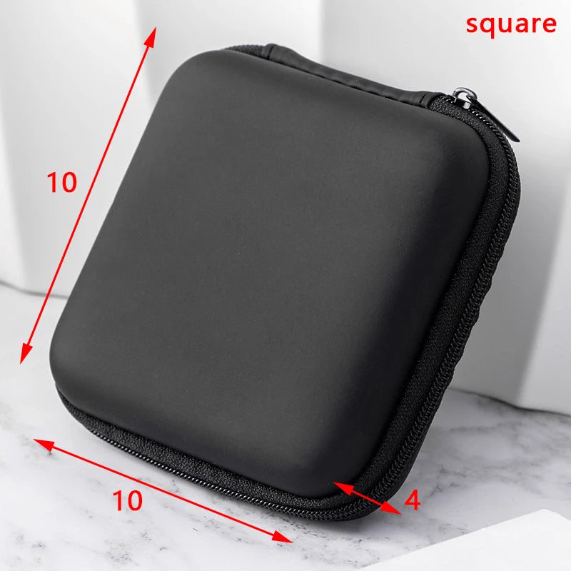 New Portable Mini 3C Hard Shell Digital Gadgets Storage Bag Artificial Leather Earphone Charger Case Data Cable U Disk Organizer