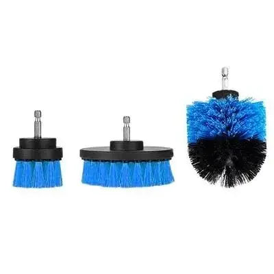 3Pcs/Set Electric Scrubber Brush Drill Brush Kit Plastic Round Cleaning Brush For Carpet Glass Car Tires Nylon Brushes