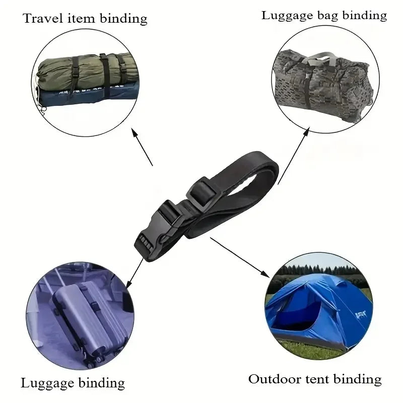 4Pack Utility Straps with Quick Release Buckle Nylon Backpack Accessory Sleeping Bag Strap Adjustable for Hiking Travel Outdoor