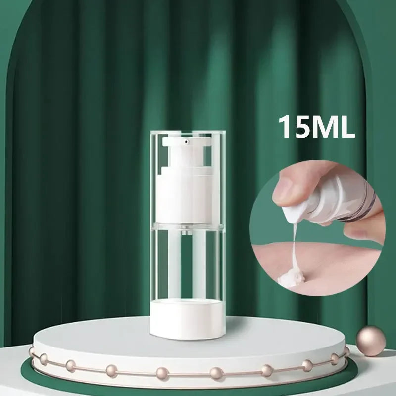 10/15/30/50/80/100ML  Clear  Airless Cream Pump Bottle Refillable Empty Bottle Travel Vacuum Airless Container Makeup Bottle