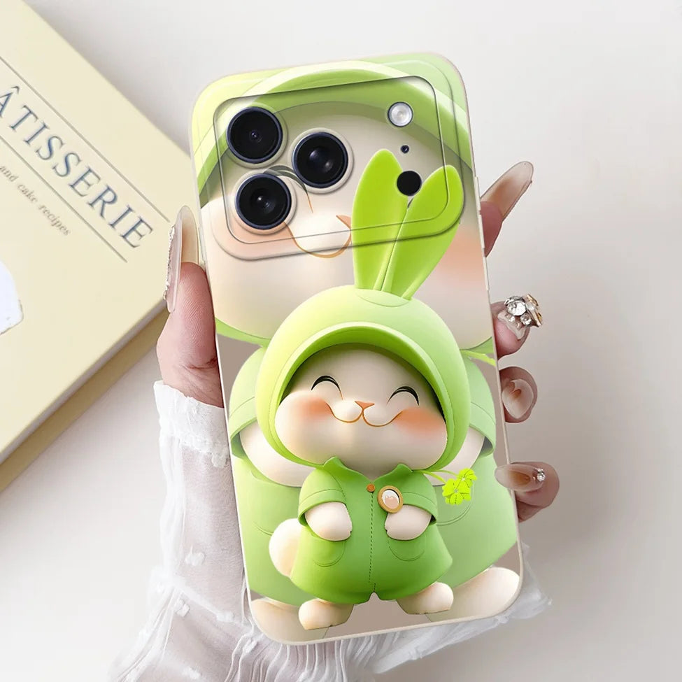 For iPhone 17 Pro Case Silicone Luxury Flowers Cute Kawaii Funny Painted Cover For iP 17 Pro Phone Case A3256 A3522 A3523 A3524