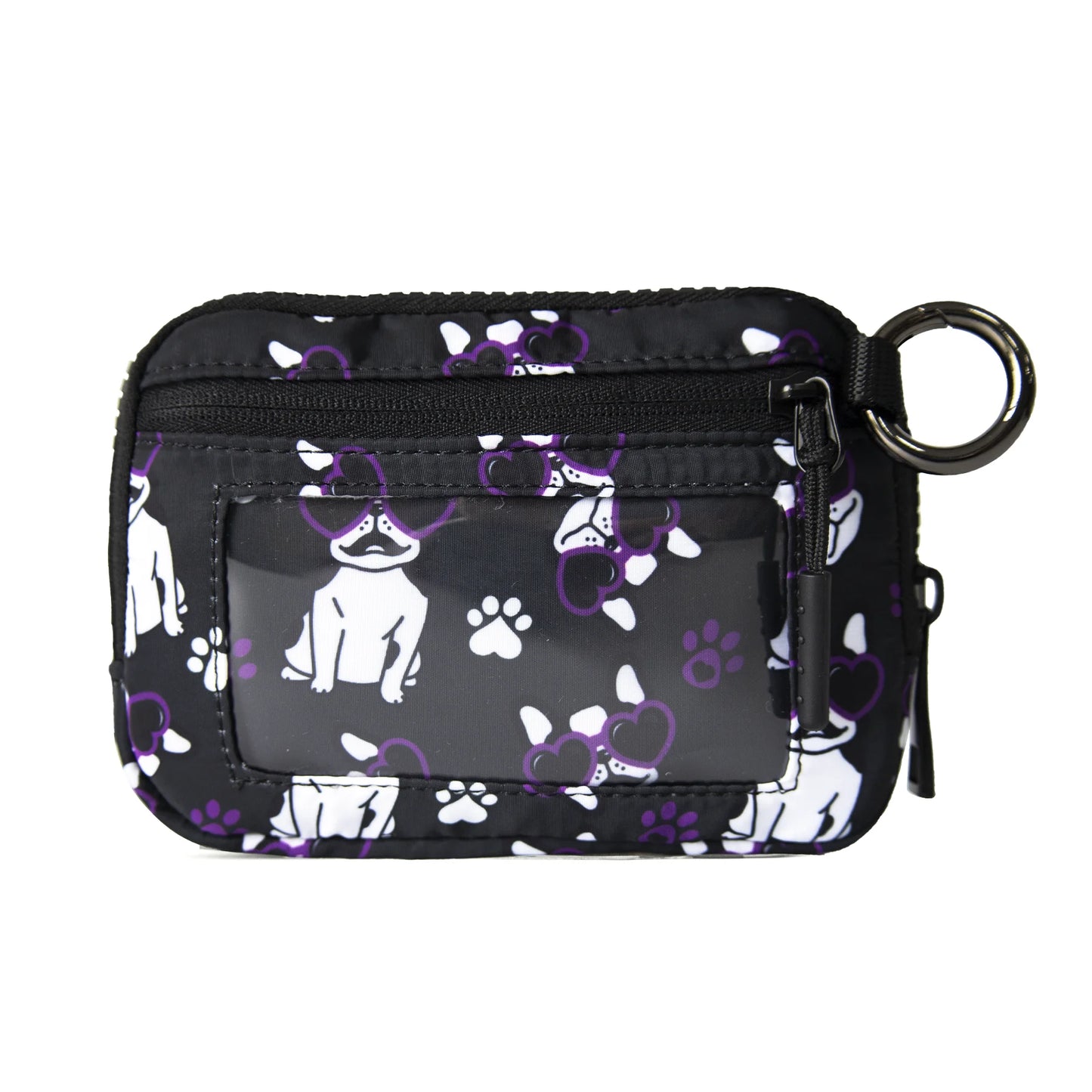 Women Cute Small Pouch Mini Wallet with Clear ID Window, Makeup Cosmetic Bag,Card Holder Bag for Purse,Toiletry Zipper Pouch