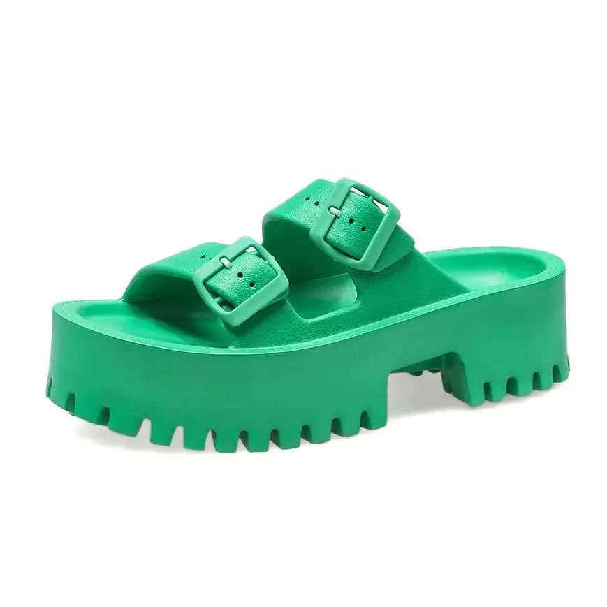 Summer Women Slippers Platform Clogs Garden Shoes Outdoor Beach Sandals Female Casual Indoor Home Bathroom Slides Chunky Mules
