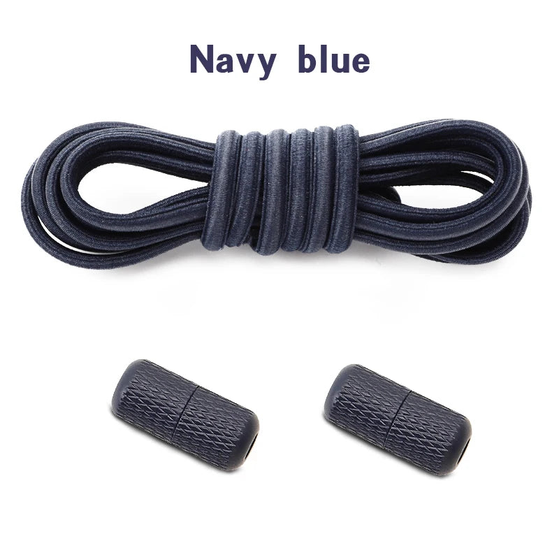 17 colors Round Elastic Laces without ties Metal Buckle Shoelace Sneakers Quick shoelaces Shoe Accessories 1Pair/2Pair