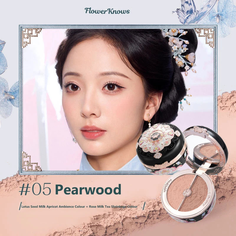 Flower Knows Blusher Butterfly Cloud Collar Collection Rouge Box Duo Blush For Dark Skin Peach Makeup For Cheeks Matte Finish