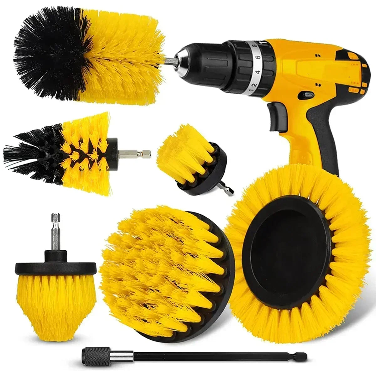 3Pcs/Set Electric Scrubber Brush Drill Brush Kit Plastic Round Cleaning Brush For Carpet Glass Car Tires Nylon Brushes