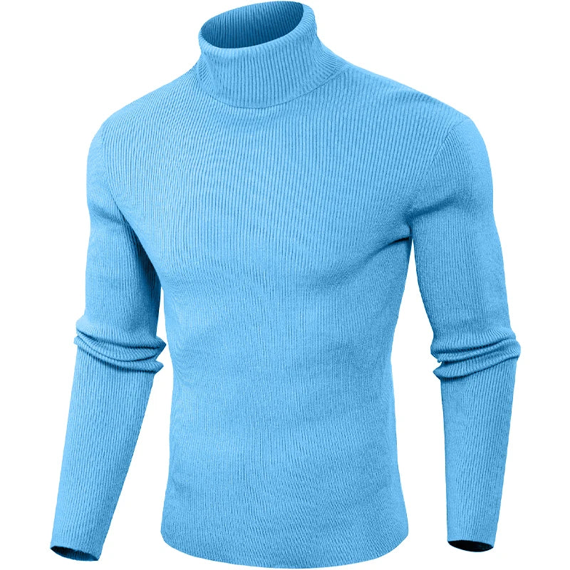 Animal Game Luxury Men's Cold Blouse Casual Sweaters Woolen Turtleneck Pullover Basic Stripes Tshirts Warm Sweatshirt Knit Men