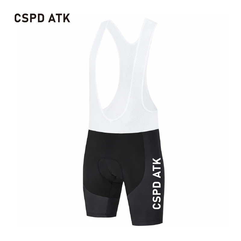 CSPD ATK men's cycling sportswear set summer lightweight cycling jersey sponge cushion cycling bib MTB cycling suit