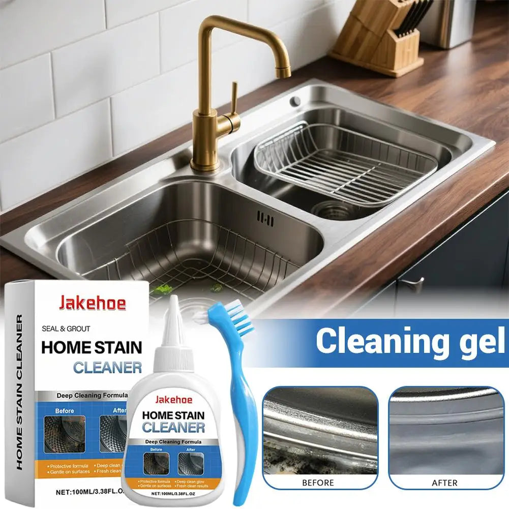 1 Set Household Stain Remover Gel Heavy Duty Washing Machine Cleaner With Brush Shower Bathroom Sink All-Purpose Cleaning Gel
