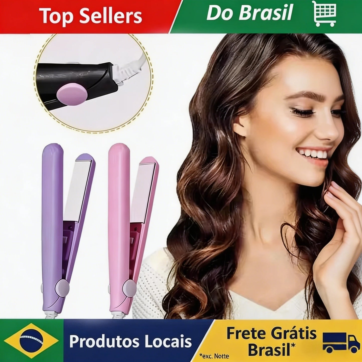 New Curling Iron Mini Hair Straightener Iron Ceramic Straightening Styling Tools Hair Curler Flat Iron Beard Straightener