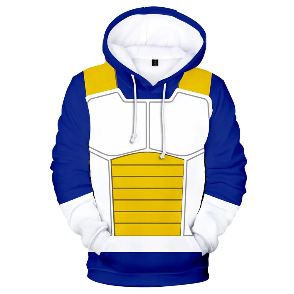 Vegeta IV Cosplay Hoodie 3D Printed Hooded Sweatshirt Men Women Casual Streetwear Pullover