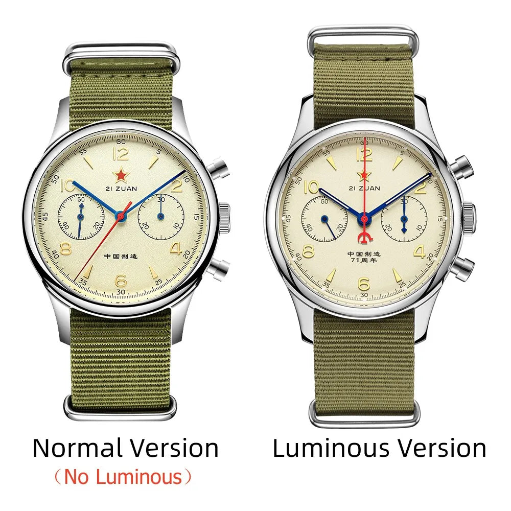 Seakoss Men 1963 Chronograph 38mm 40mm Acrylic Sapphire Glass Luminous Seagull ST1901 Movement Pilot Aviation Mechanical Watches