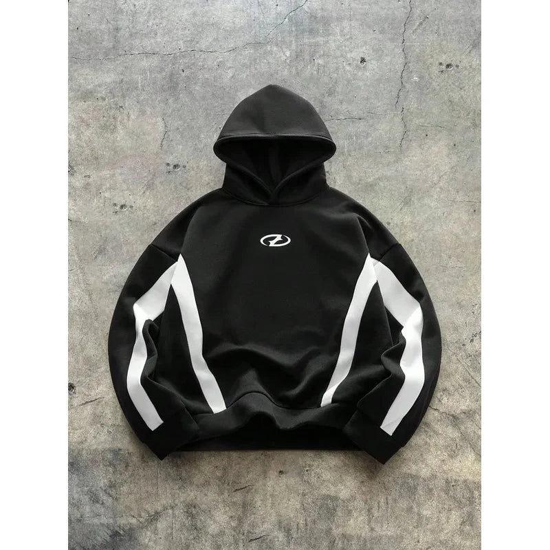The new men's hooded sweatshirt for Spring and Autumn 2025 is casual fashionable and comfortable with 3D pattern printing