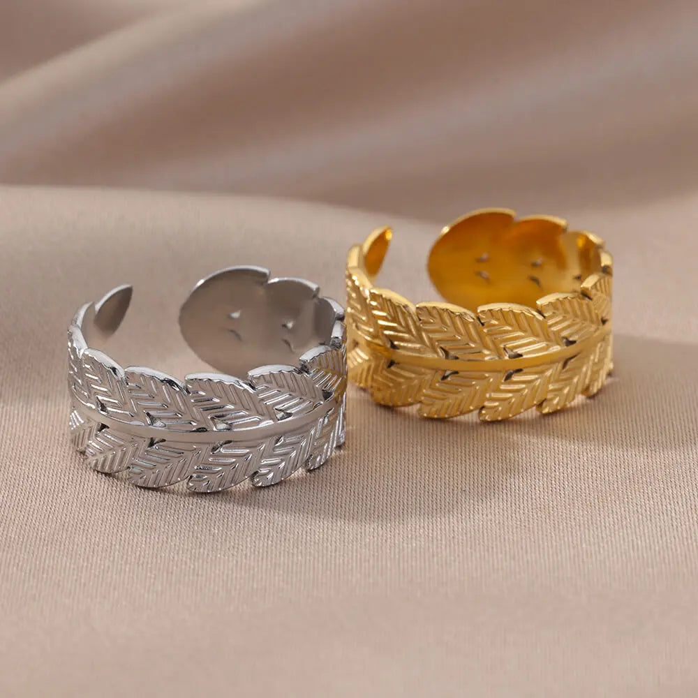 40 Style Rings for Women Stainless Steel Rings Classic Gold Color Adjustable Rings Wedding Aesthetic Jewelry Gift Free Shipping