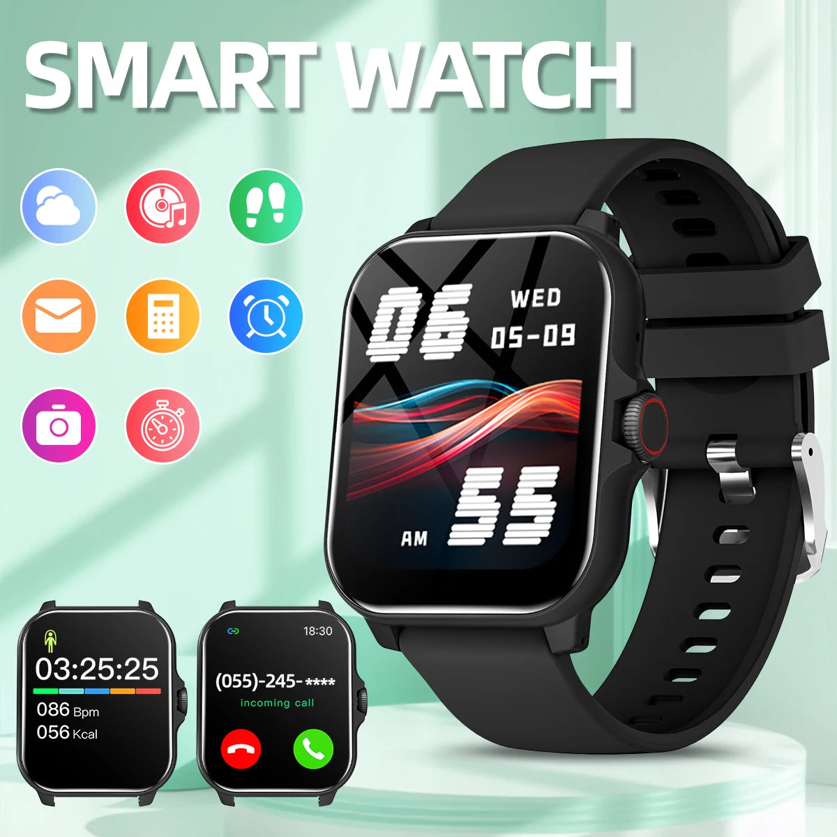 2026 1.83-inch Smartwatch Bluetooth Call Voice Assistant Music Player  Outdoor Sport Fitness Partner Data Records Men Women