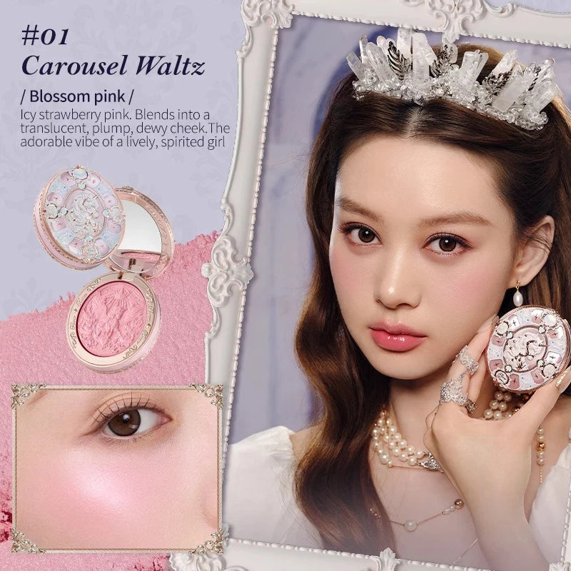 Flower Knows Blusher Butterfly Cloud Collar Collection Rouge Box Duo Blush For Dark Skin Peach Makeup For Cheeks Matte Finish