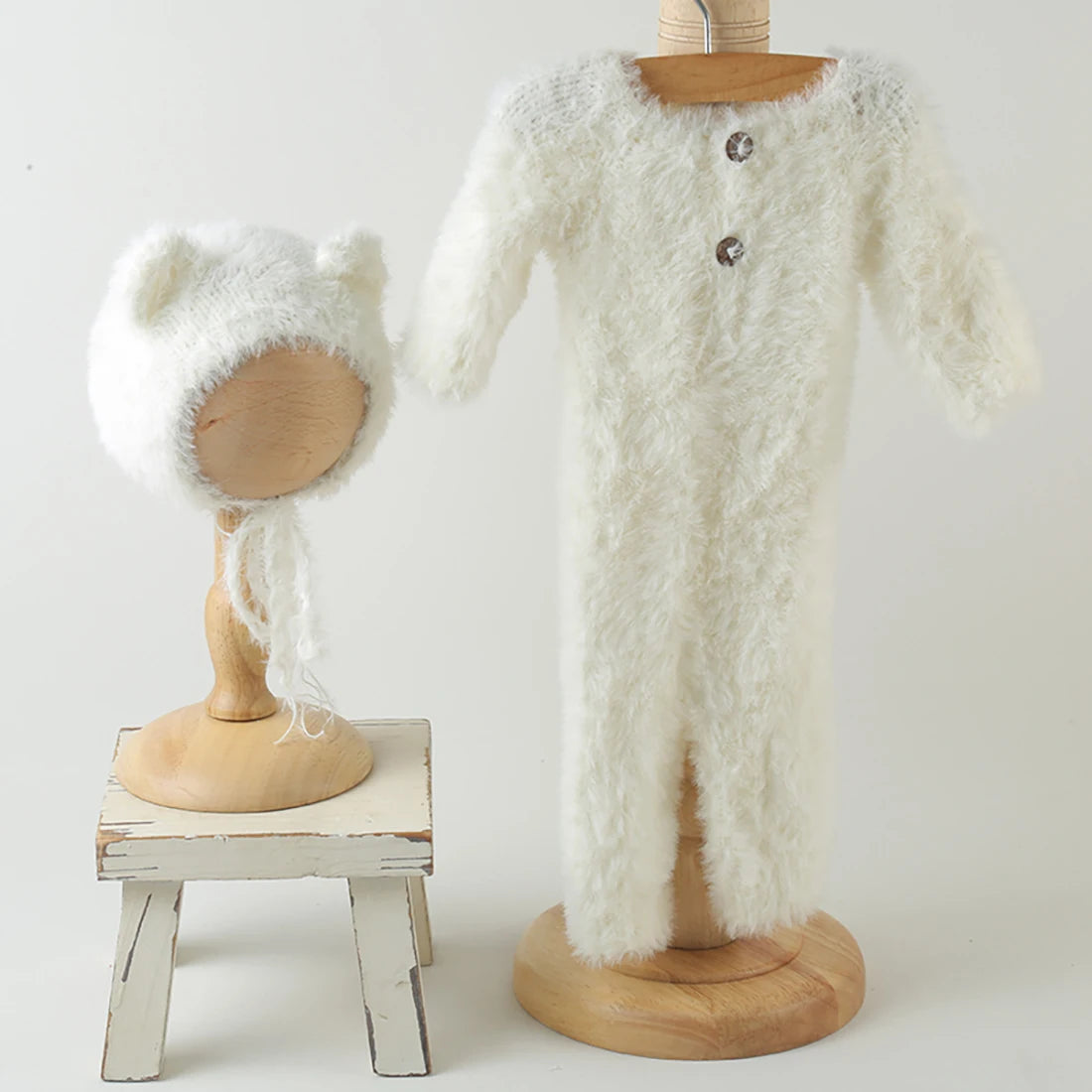 Newborn knitted Horse Jumpsuits Outfit Newborn Photography Props Crochet Baby Horse Romper And Toy Set