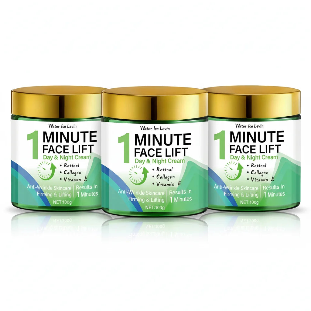 Minute Face Lift Day Night Cream Retinol Collagen Vitamin E. 1-Minute Visible Lift. Anti-Wrinkle Firming. Silken Feel. 100g.