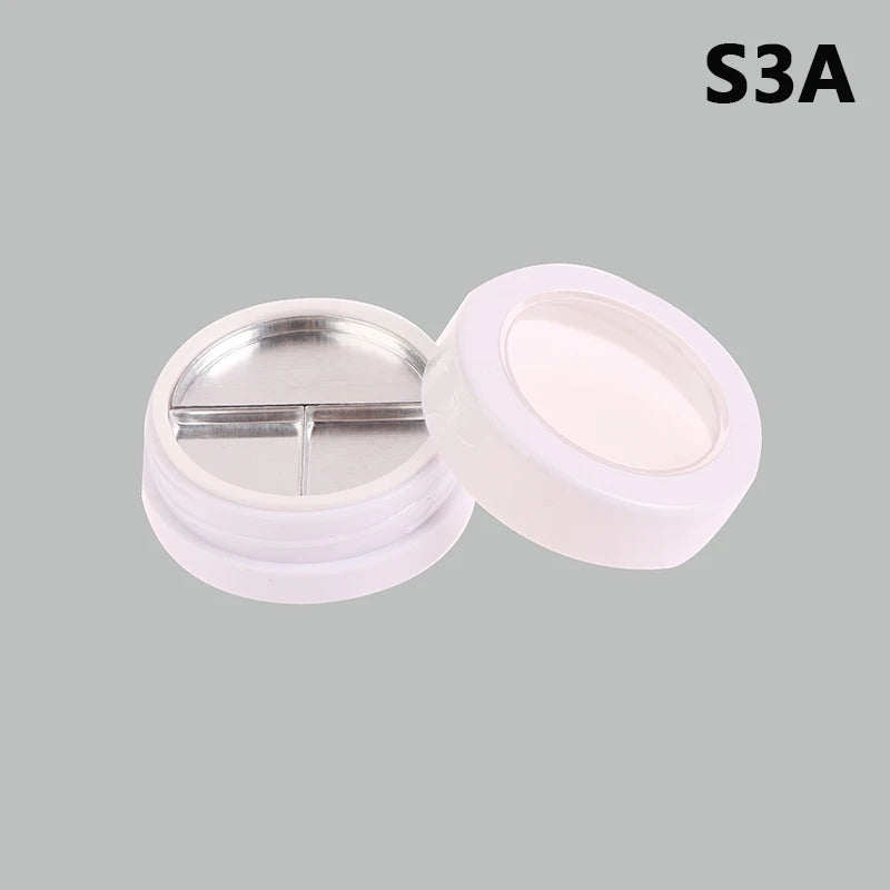 Empty Eye Shadow Case Makeup Palette Box Plastic Skylight Clear Lid Aluminum Pan Round Creamy Concealer Container