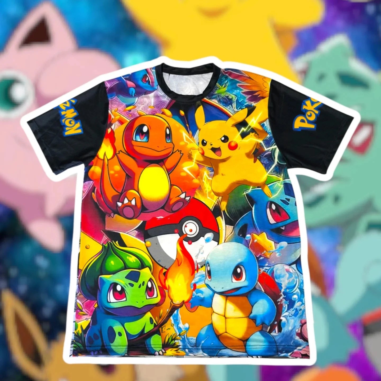 2026 Hot-selling Summer New Pokemon 3d Printed Breathable Quick-drying T-shirt Fun Design Outdoor Casual Sports T-shirt